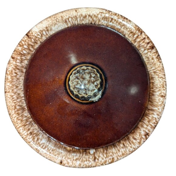 Hull Cookie Jar with Lid Oven Proof Brown Drip Glazed Ceramic Pottery with Lid - Picture 13 of 16